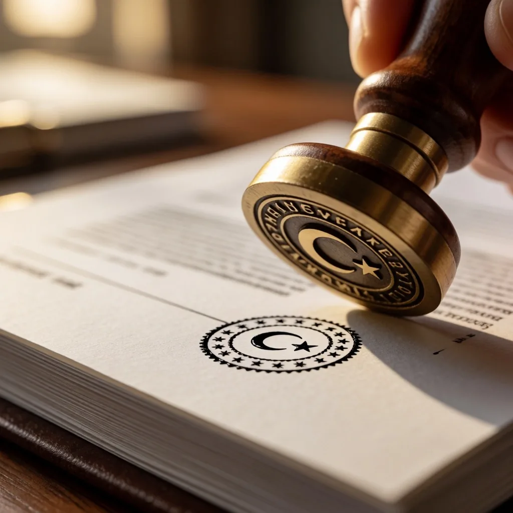 Ticaret sicili damgası yakın çekim